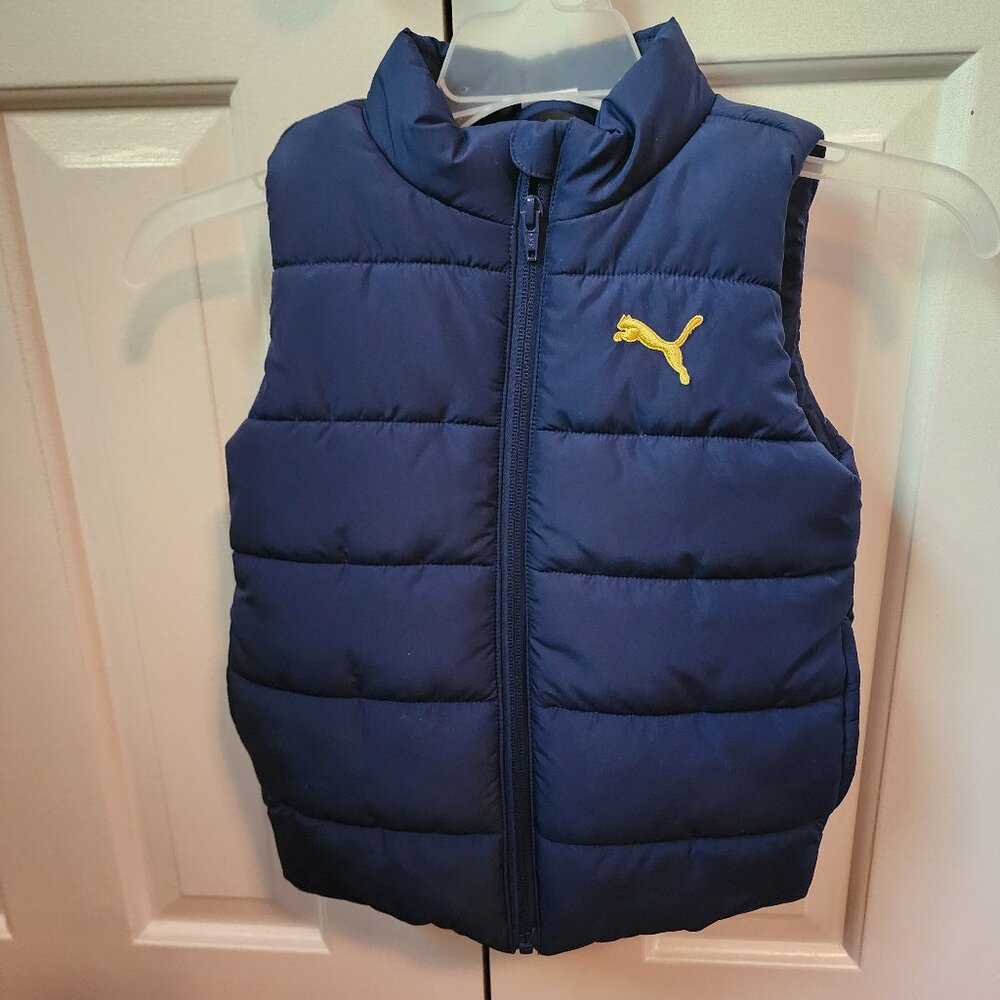 Navy Blue Puma Puffer Vest XXS 3/4 kids